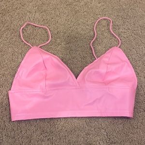 baby pink cami top/ zipper in back